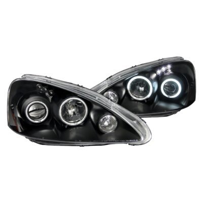 Fits ACURA RSX 05-06 PROJECTOR HALO HEADLIGHTS BLACK W/ RX HALO