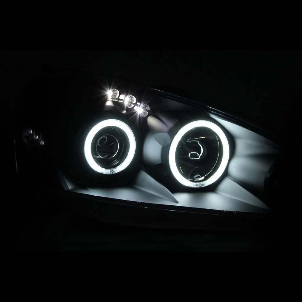 Fits ACURA RSX 05-06 PROJECTOR HALO HEADLIGHTS BLACK W/ RX HALO - Image 2