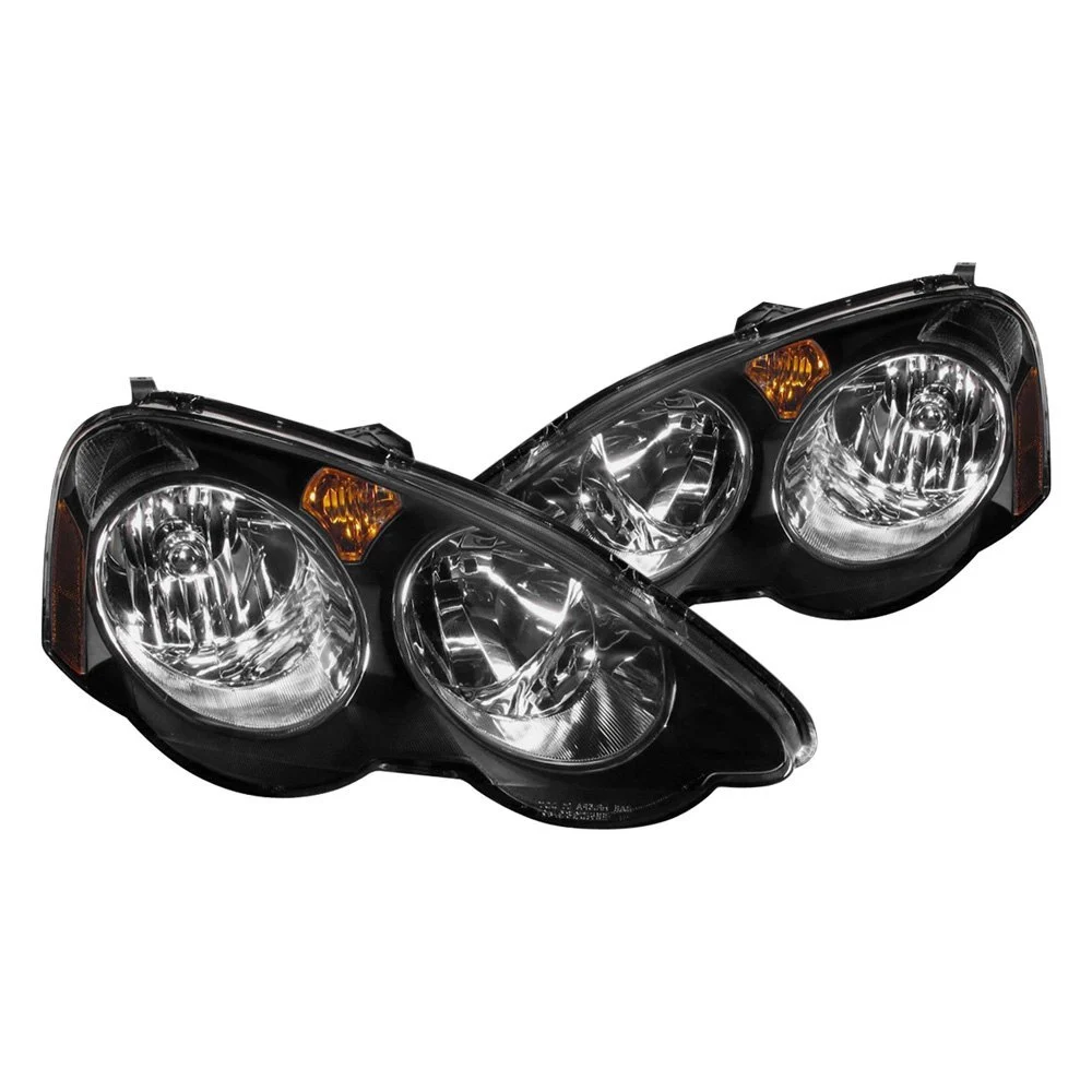 Fits ACURA RSX 02-04 CRYSTAL HEADLIGHTS BLACK
