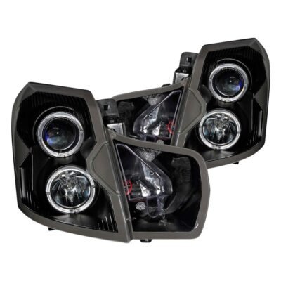 Fits CADILLAC CTS 03-07 PROJECTOR HALO HEADLIGHTS BLACK