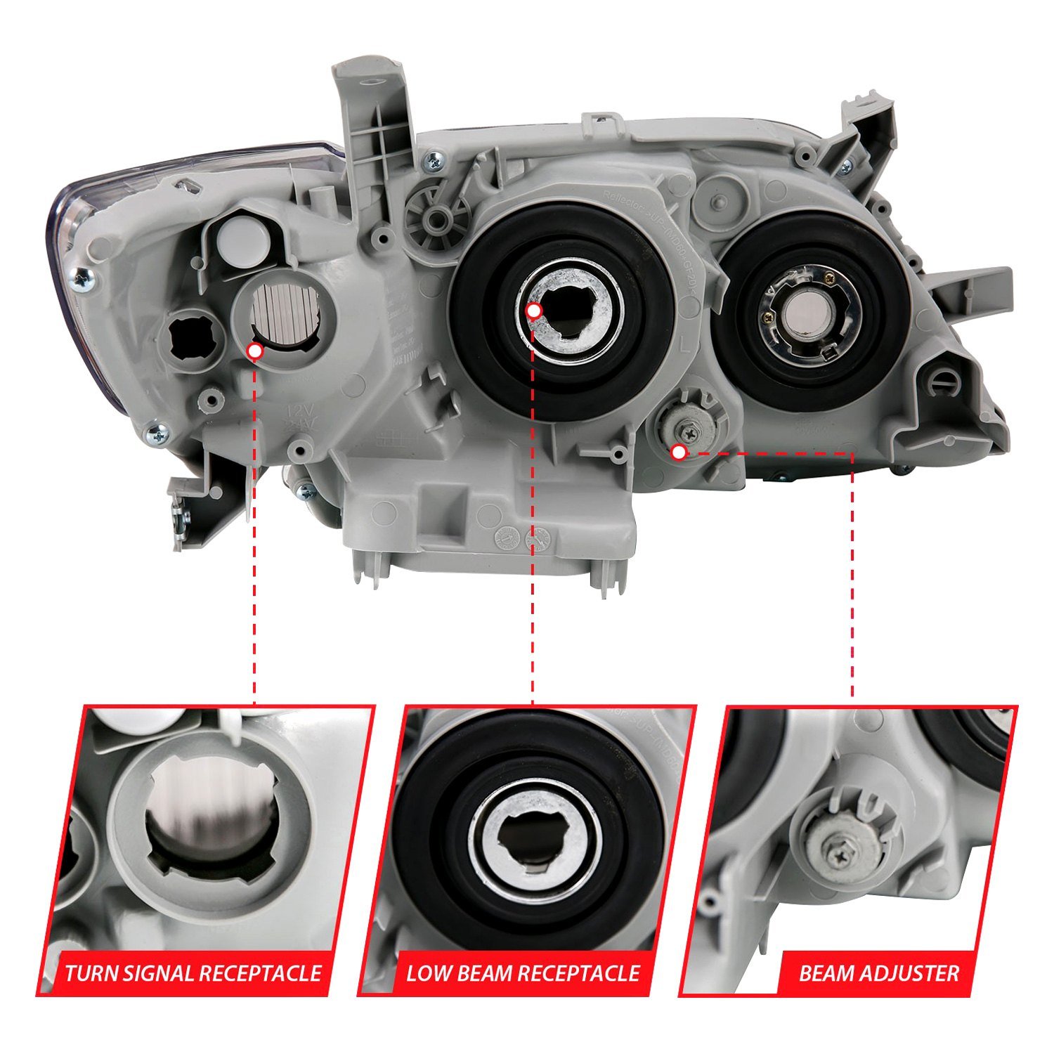 Fits TOYOTA CAMRY 07-09 PROJECTOR HEADLIGHTS BLACK - Image 2