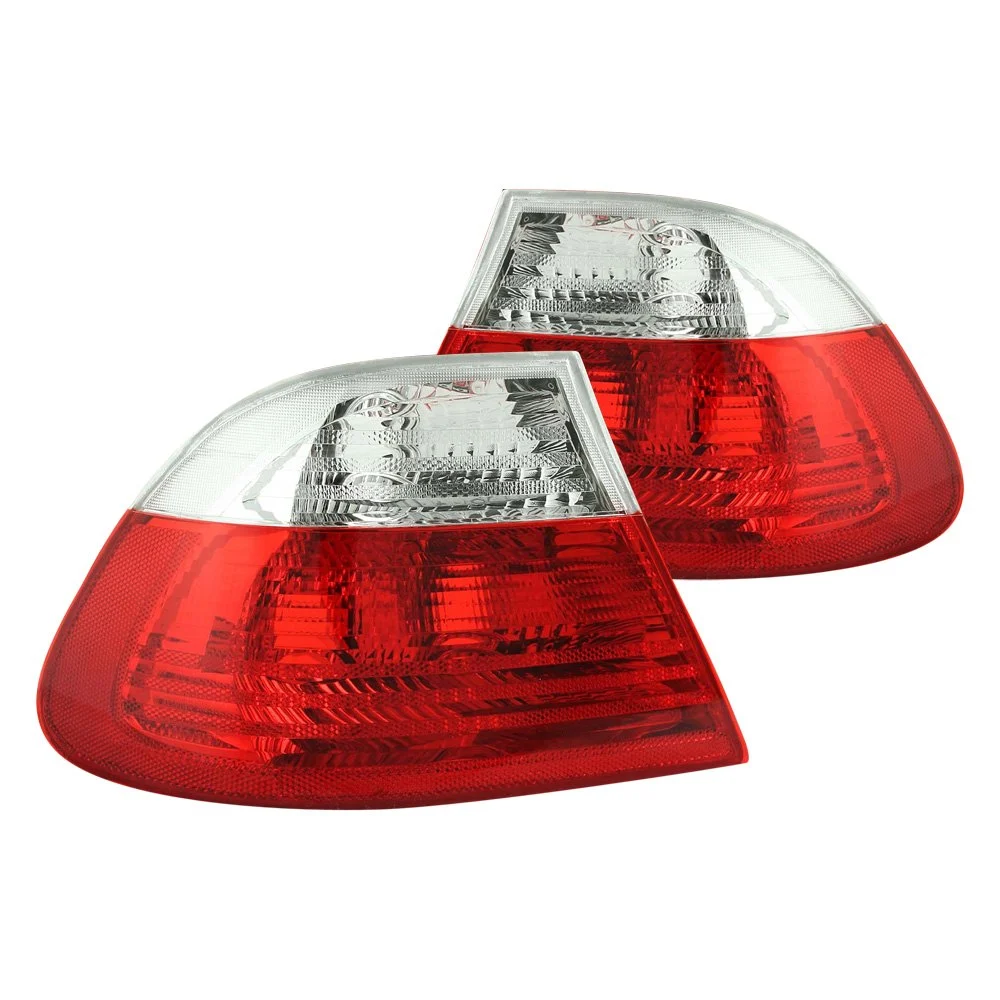 Fits BMW 3 SERIES E46 00-03 2DR / M3 01-06 TAIL LIGHTS RED/CLEAR LENS