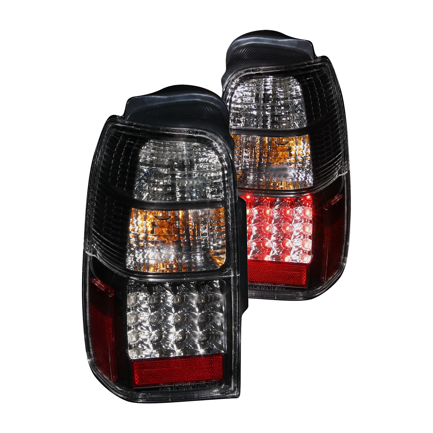 Fits TOYOTA 4RUNNER 01-02 LED TAIL LIGHTS BLACK