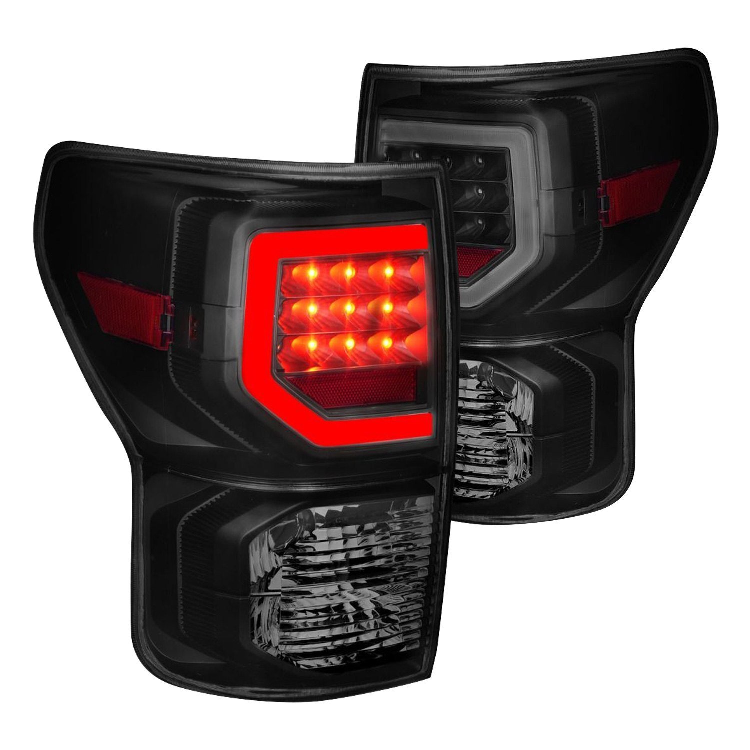 Fits TOYOTA TUNDRA 07-13 LED PLANK STYLE TAIL LIGHTS BLACK SMOKE LENS