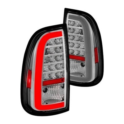 Fits TOYOTA TUNDRA 00-06 LED C-BAR STYLE TAIL LIGHTS CHROME (STD BED REGULAR CAB, ACCESS CAB)