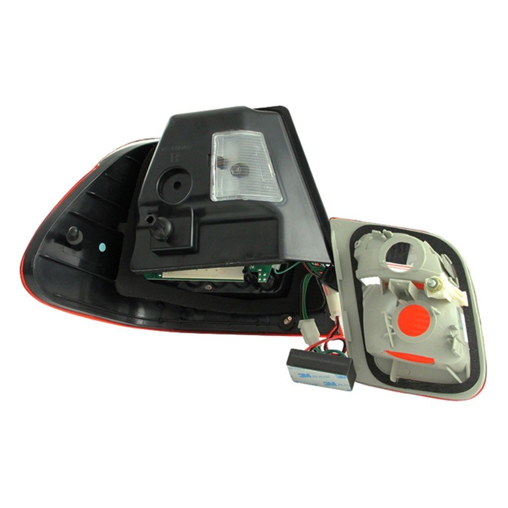 Fits BMW 3 SERIES E46 02-05 4DR LED TAIL LIGHTS CHROME RED/SMOKE LENS 2PC - Image 3