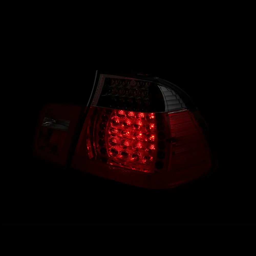 Fits BMW 3 SERIES E46 02-05 4DR LED TAIL LIGHTS CHROME RED/SMOKE LENS 2PC - Image 2