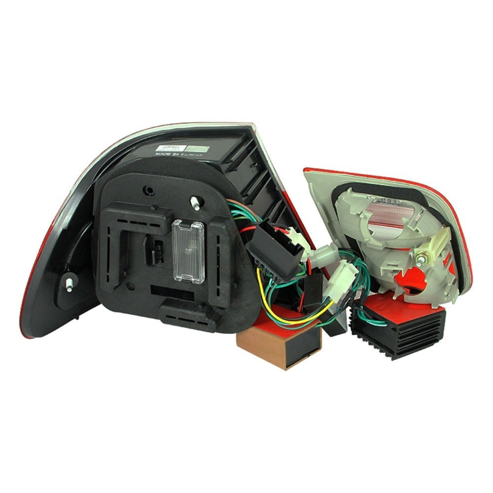 Fits BMW 3 SERIES E46 99-01 2DR LED TAIL LIGHTS RED/SMOKE LENS 2PC - Image 2