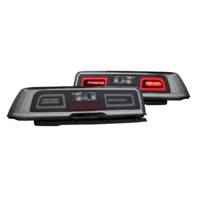 Fits CHEVY CAMARO 14-15 LED TAIL LIGHTS CHROME SMOKE LENS