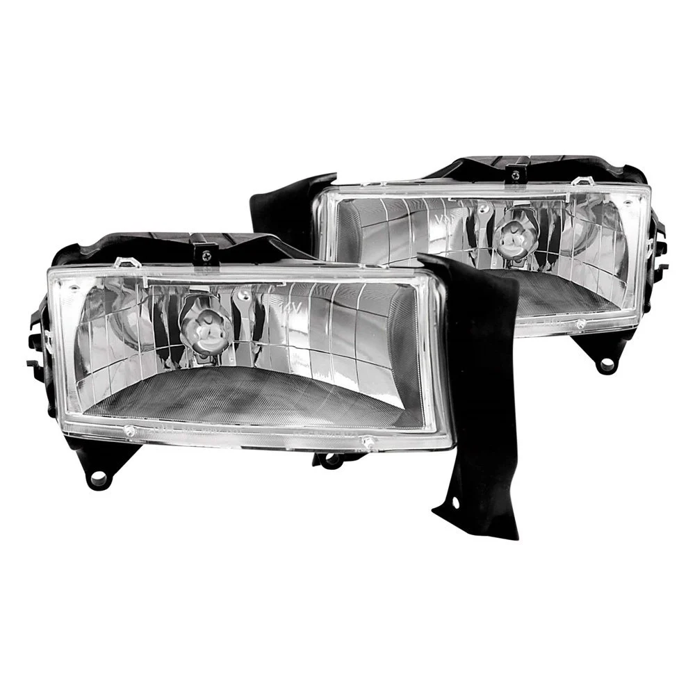 Fits DODGE DAKOTA 97-04 / DURANGO 98-03 CRYSTAL HEADLIGHTS CHROME