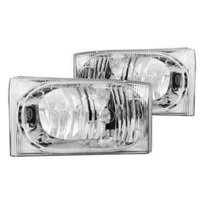Fits FORD EXCURSION 00-04 / SUPERDUTY 99-04 CRYSTAL HEADLIGHTS CLEAR