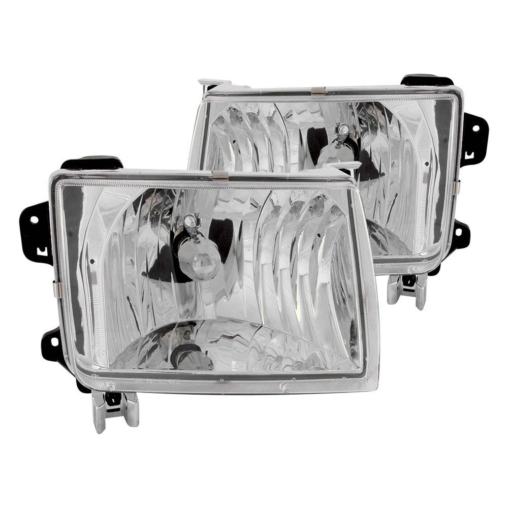 Fits NISSAN FRONTIER 98-00 / XTERRA 00-01 CRYSTAL HEADLIGHTS CHROME
