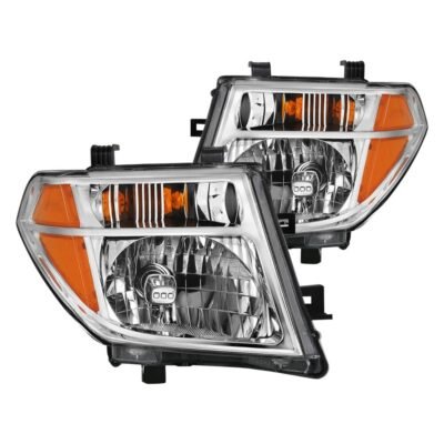 Fits NISSAN FRONTIER 05-08 / PATHFINDER 05-07 CRYSTAL HEADLIGHTS CHROME (OE TYPE REPLACEMENT)
