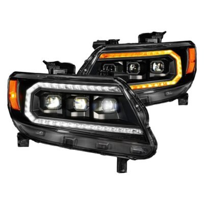 Fits CHEVY COLORADO 15-22 FULL LED PROJECTOR HEADLIGHTS BLACK W/ DRL, INITIATION & SEQUENTIAL