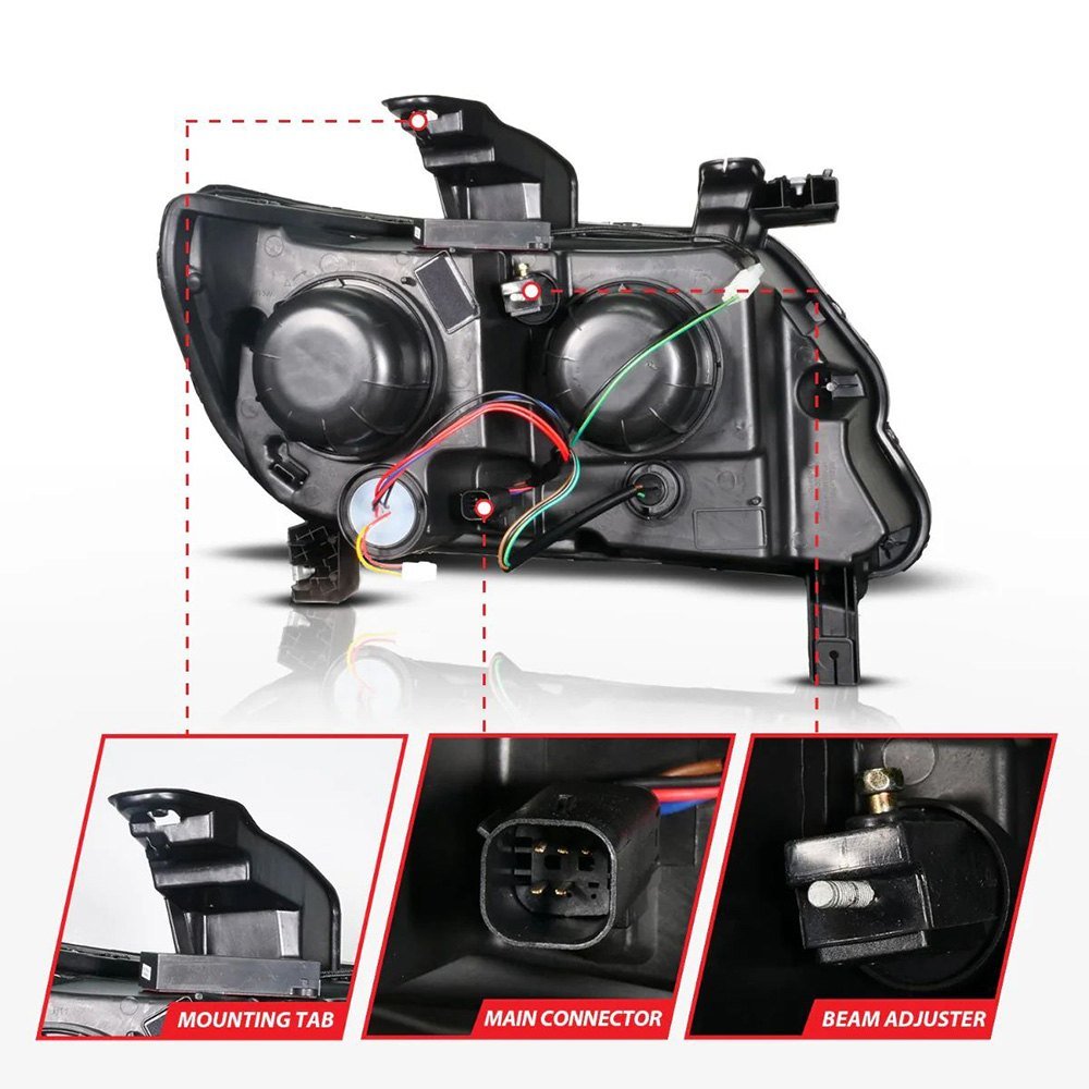 Fits CHEVY COLORADO 15-22 FULL LED PROJECTOR HEADLIGHTS BLACK W/ AMBER DRL, INITIATION & SEQUENTIAL - Image 3