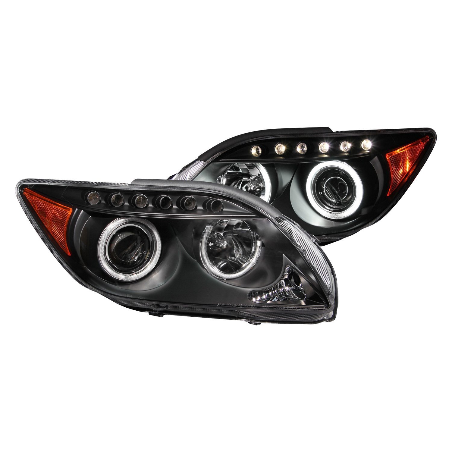 Fits SCION TC 05-10 PROJECTOR HEADLIGHTS BLACK W/ RX HALO
