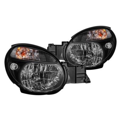 Fits SUBARU IMPREZA 02-03 CRYSTAL HEADLIGHTS BLACK