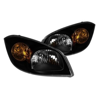 Fits CHEVY COBALT 05-10 / PONTIAC G5 07-09 CRYSTAL HEADLIGHTS BLACK