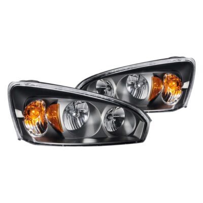 Fits CHEVY MALIBU / MALIBU MAXX 04-07 CRYSTAL HEADLIGHTS BLACK