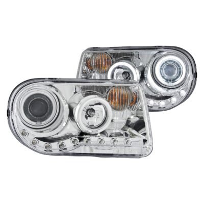 Fits CHRYSLER 300C 05-10 PROJECTOR HALO HEADLIGHTS CHROME W/ RX HALO G2