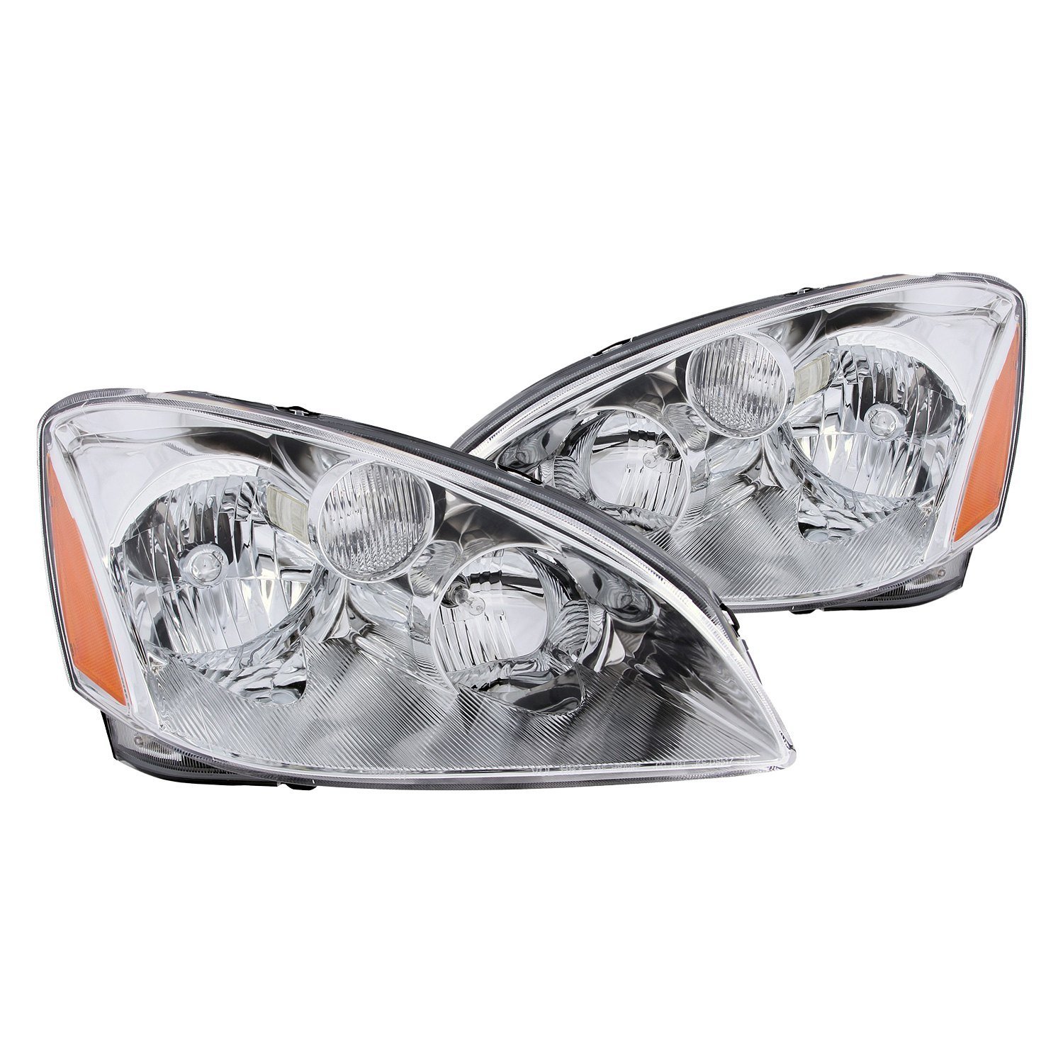 Fits NISSAN ALTIMA 02-04 CRYSTAL HEADLIGHTS CHROME