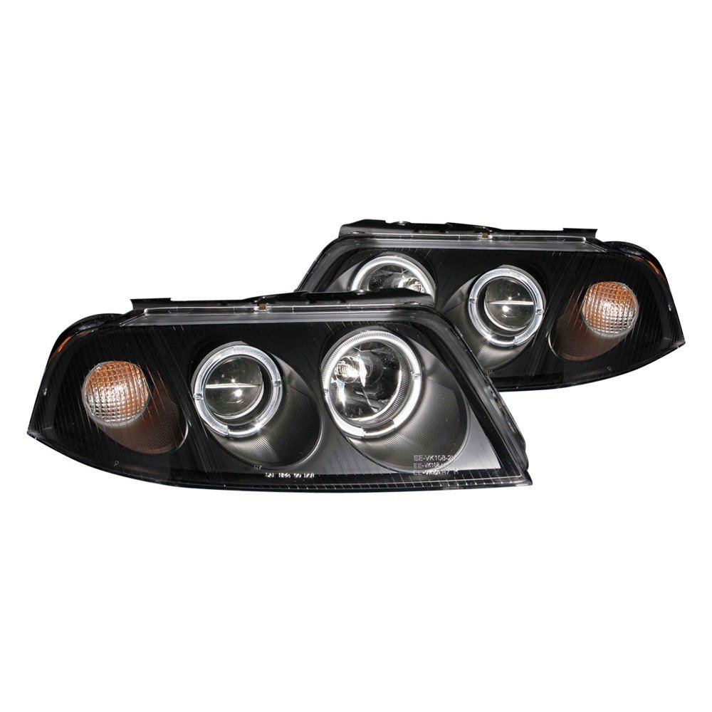 Fits VOLKSWAGEN PASSAT 01-05 G2 PROJECTOR HEADLIGHTS BLACK W/ HALO
