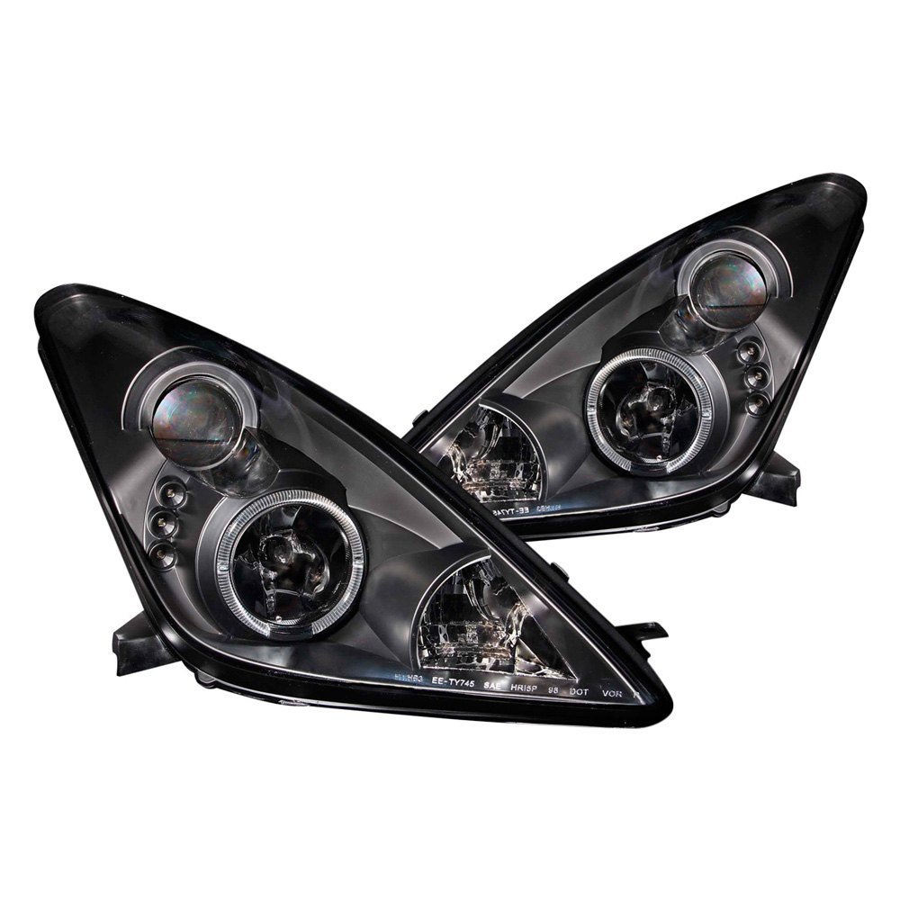 Fits TOYOTA CELICA 00-05 PROJECTOR HEADLIGHTS HALO BLACK (NOT FOR HID MODEL)