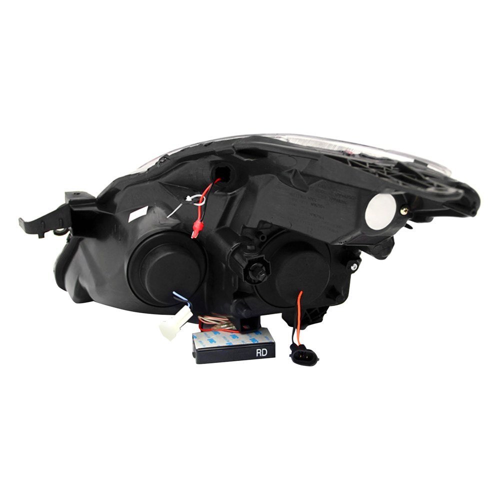 Fits NISSAN ALTIMA 08-09 2DR PROJECTOR HEADLIGHTS BLACK W/ RX HALO - Image 2