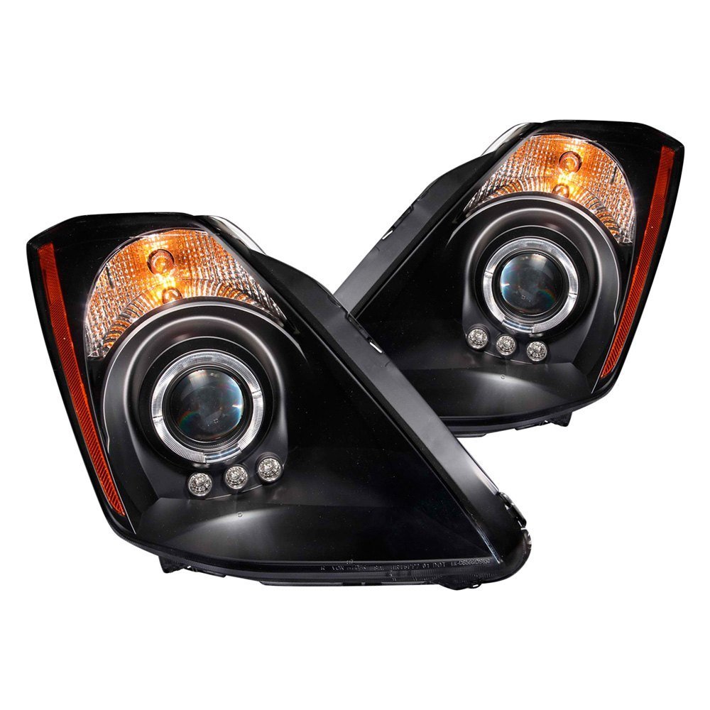 Fits NISSAN 350Z 03-05 PROJECTOR HEADLIGHTS HALO BLACK (FOR HALOGEN MODELS)
