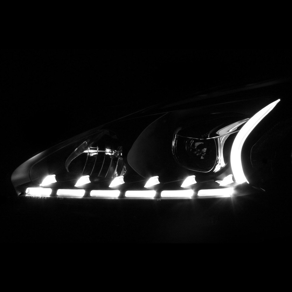 Fits NISSAN ALTIMA 13-15 4DR PROJECTOR PLANK STYLE HEADLIGHTS BLACK (FOR HALOGEN MODELS ONLY) - Image 2