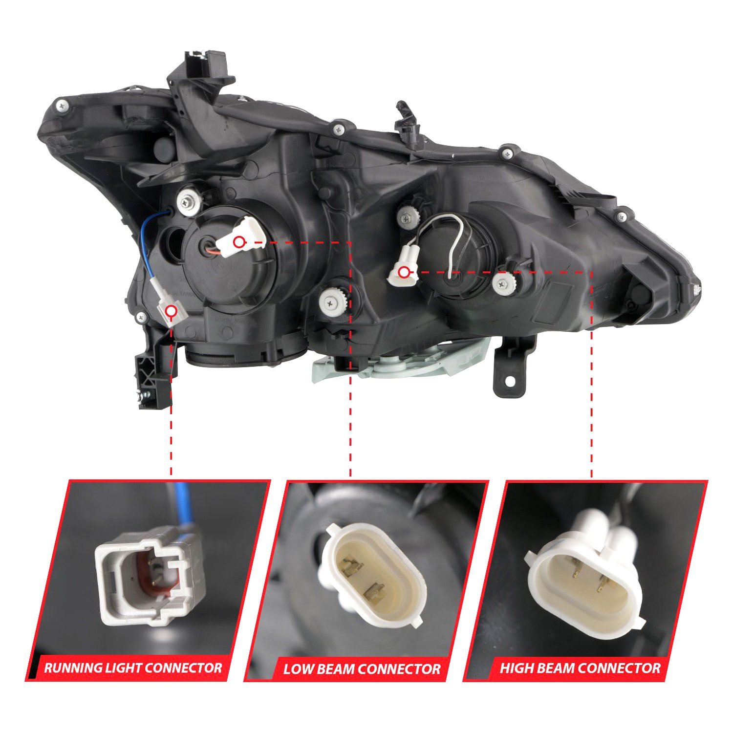 Fits NISSAN ALTIMA 13-15 4DR PROJECTOR LIGHT BAR G2 HEADLIGHTS CHROME (FOR HALOGEN MODELS ONLY) - Image 3