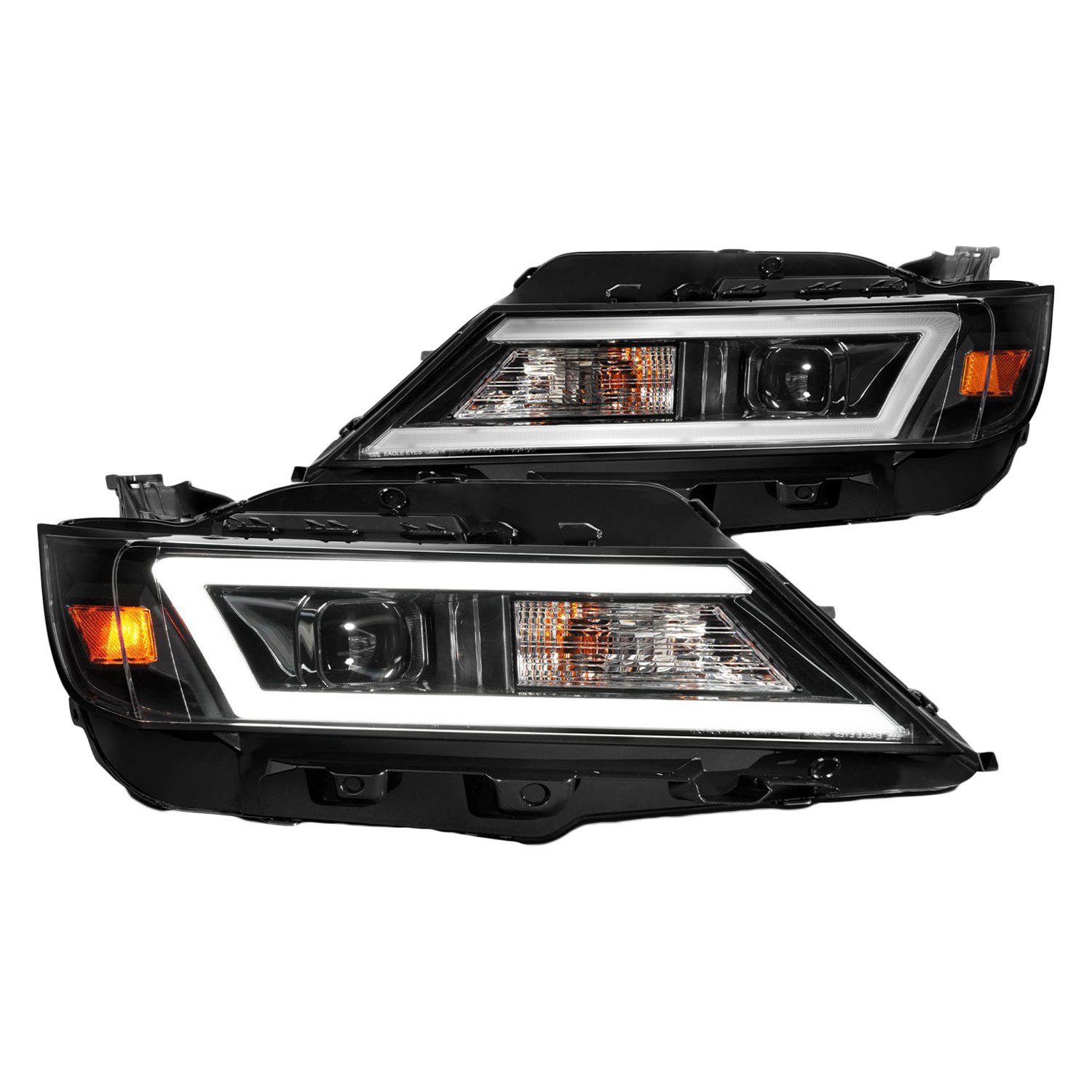 Fits CHEVY IMPALA 14-20 PROJECTOR LIGHT BAR STYLE HEADLIGHTS BLACK (FOR HALOGEN MODELS ONLY)