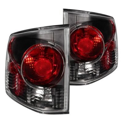 Fits CHEVY S-10 / GMC SONOMA 94-04 TAIL LIGHTS 3D STYLE CHROME DARK SMOKE LENS