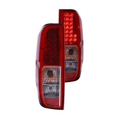 Fits NISSAN FRONTIER 05-21/ SUZUKI EQUATOR 9-12 LED TAIL LIGHTS CHROME RED/CLEAR LENS