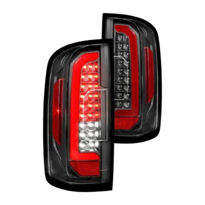 Fits CHEVY COLORADO 15-22 FULL LED LIGHT BAR STYLE TAIL LIGHTS BLACK CLEAR LENS