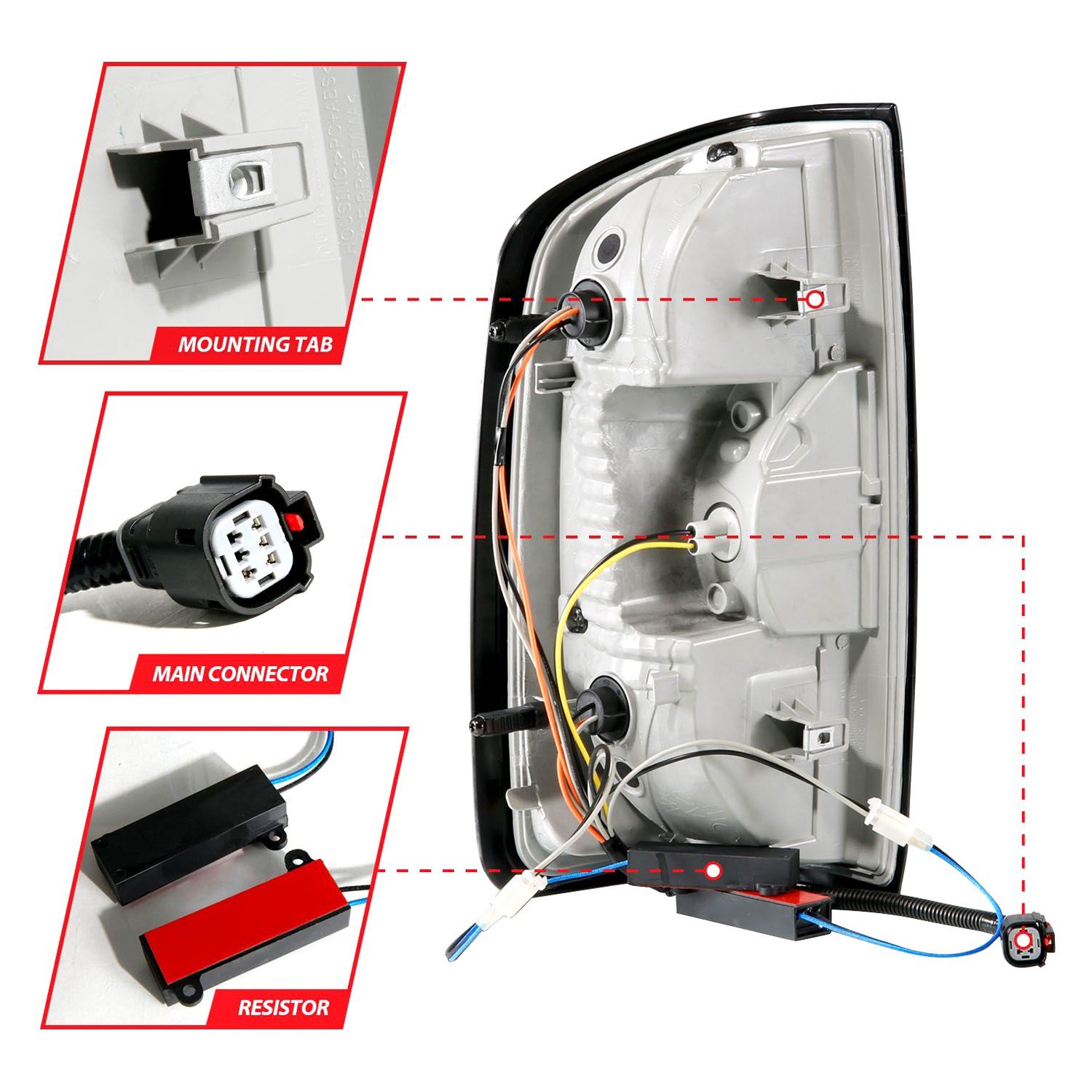 Fits CHEVY COLORADO 15-22 FULL LED LIGHT BAR STYLE TAIL LIGHTS BLACK CLEAR LENS - Image 6
