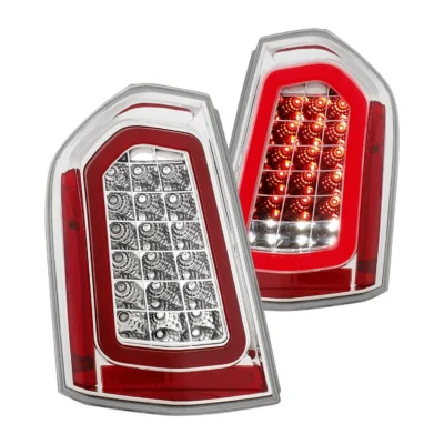 Fits 11-14 CHRYSLER 300 LED TAIL LIGHTS CHROME W/ SEQUENTIAL SIGNAL