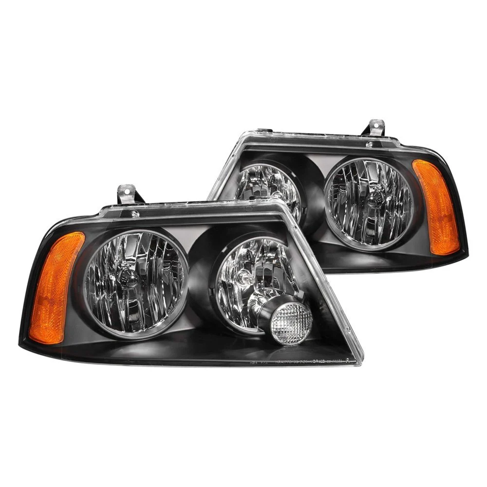 Fits LINCOLN NAVIGATOR 03-06 CRYSTAL HEADLIGHTS BLACK