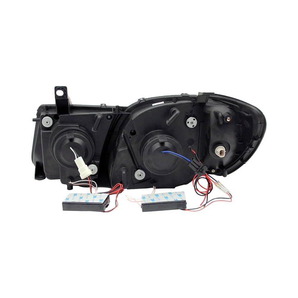 Fits LEXUS LX470 98-07 PROJECTOR HEADLIGHTS BLACK CLEAR W/ RX HALO - Image 3