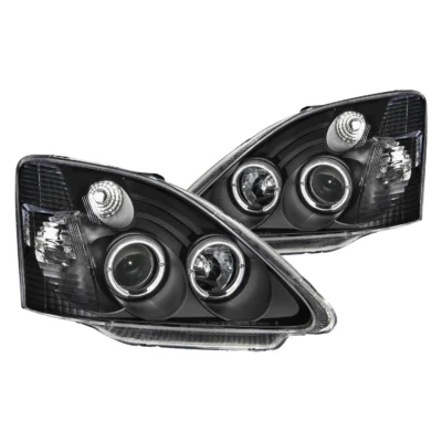 Fits HONDA CIVIC 02-03 3DR PROJECTOR HALO HEADLIGHTS BLACK