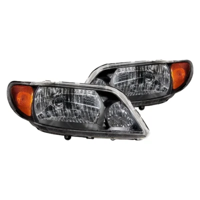 Fits MAZDA PROTEGE 01-03 CRYSTAL HEADLIGHTS BLACK