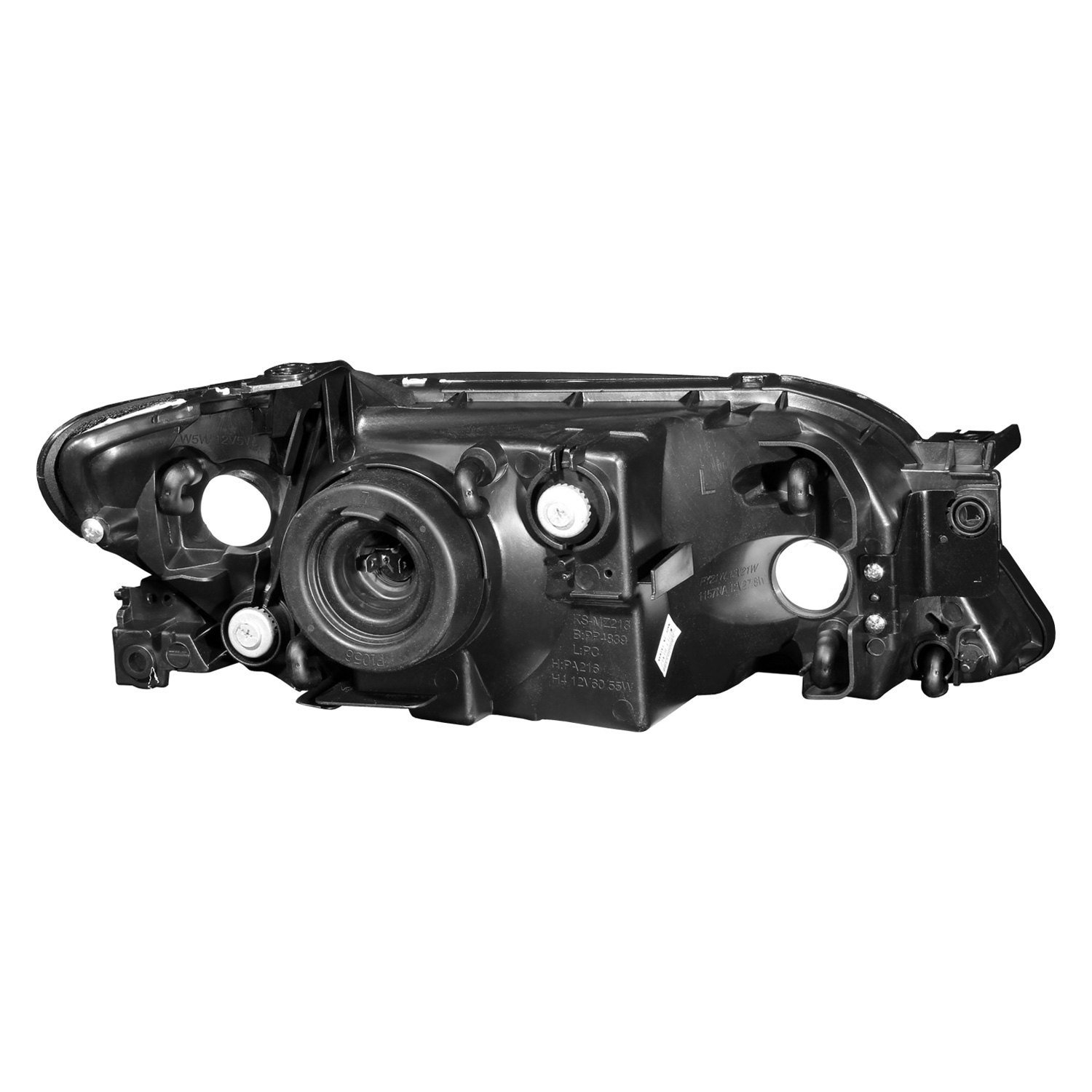 Fits MAZDA PROTEGE 01-03 CRYSTAL HEADLIGHTS BLACK - Image 2