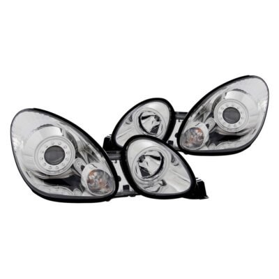 Fits LEXUS GS 300/400/430 98-05 PROJECTOR HEADLIGHTS CHROME W/ RX HALO (NOT FOR FACTORY HID MODELS)