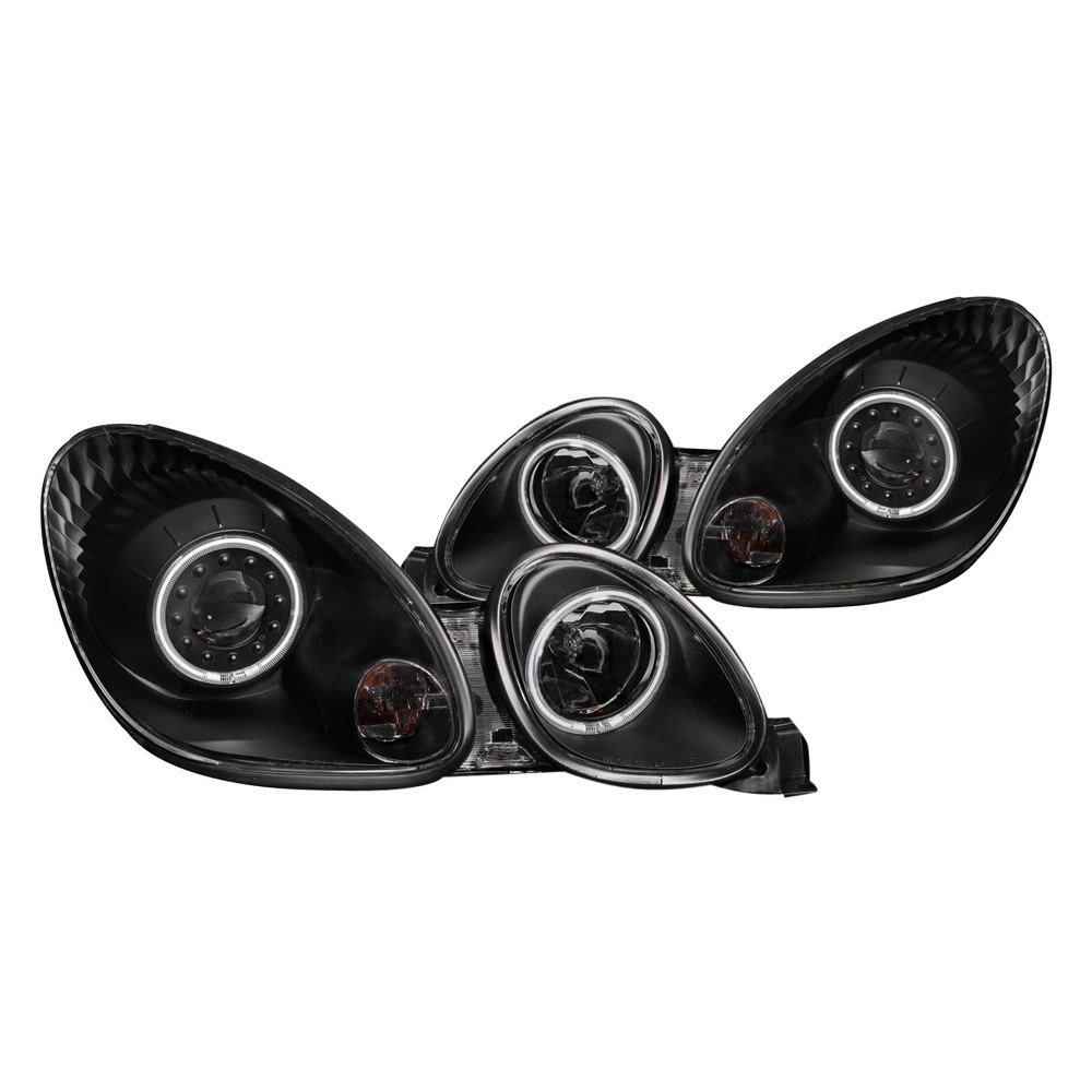 Fits LEXUS GS 300/400/430 98-05 PROJECTOR HEADLIGHTS BLACK W/ RX HALO (NOT FOR FACTORY HID SYSTEM)