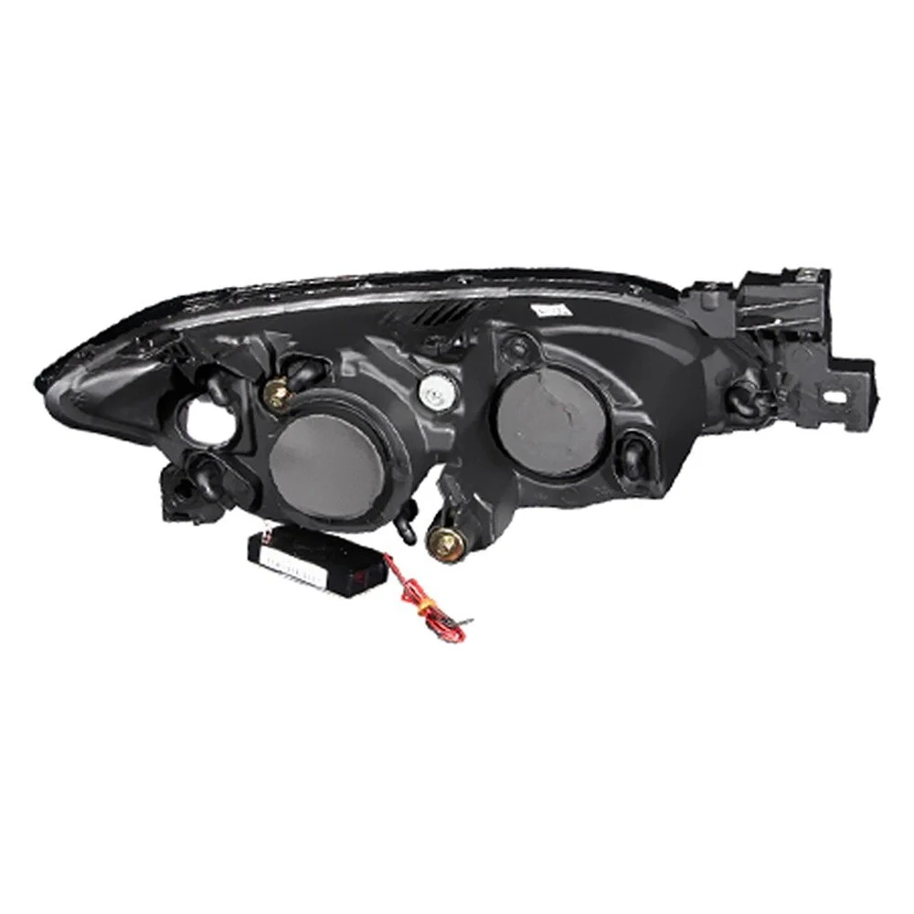 Fits MAZDA 3 04-08 4DR PROJECTOR HEADLIGHTS BLACK W/ RX HALO - Image 3