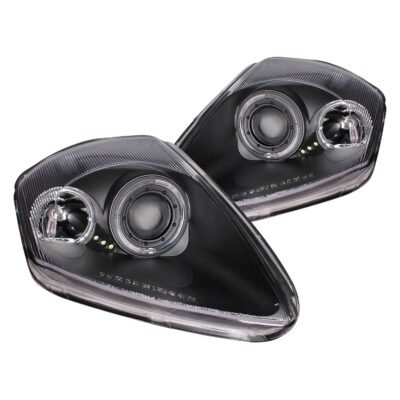 Fits MITSUBISHI ECLIPSE 00-05 PROJECTOR HEADLIGHTS 2 HALOS BLACK