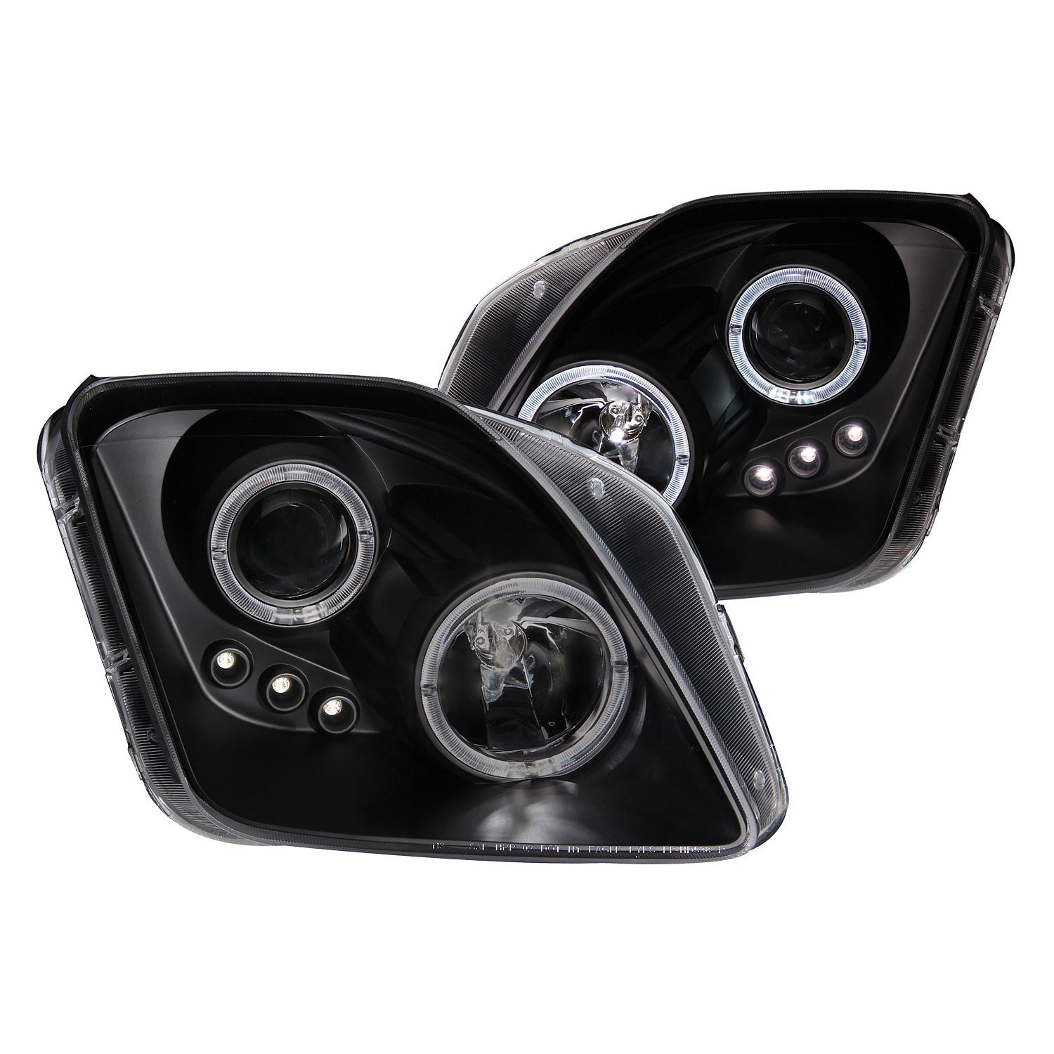 Fits HONDA PRELUDE 97-01 PROJECTOR LED HALO HEADLIGHTS BLACK