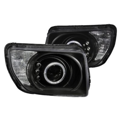 Fits HONDA ELEMENT 03-06 PROJECTOR HEADLIGHTS BLACK W/ HALO & LED