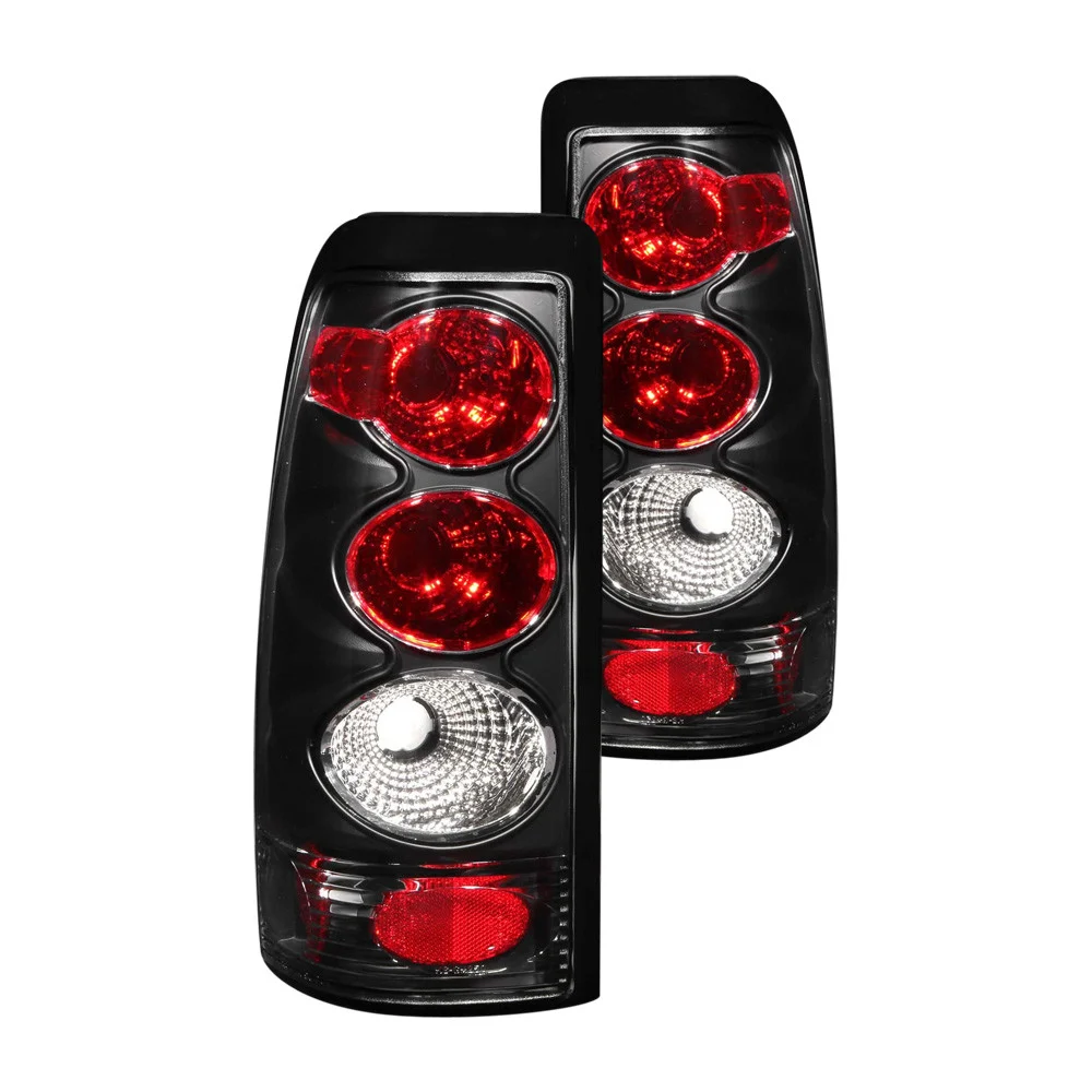 Fits CHEVY SILVERADO 1500/2500 99-02 / 3500 01-03 / GMC SIERRA 1500/2500 99-06 TAIL LIGHTS BLACK