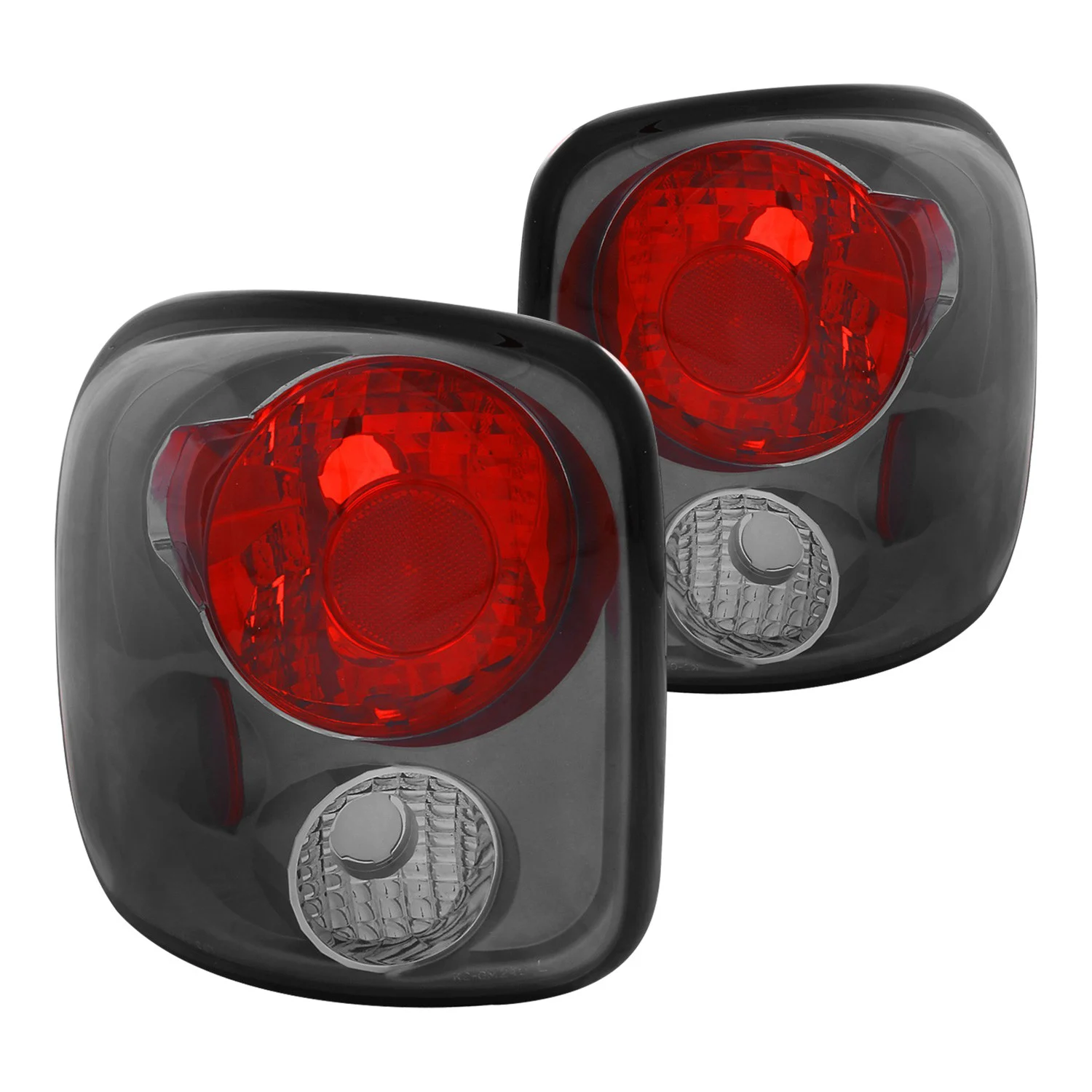 Fits CHEVY SILVERADO / GMC SIERRA STEPSIDE 99-04 TAIL LIGHTS CHROME SMOKE LENS